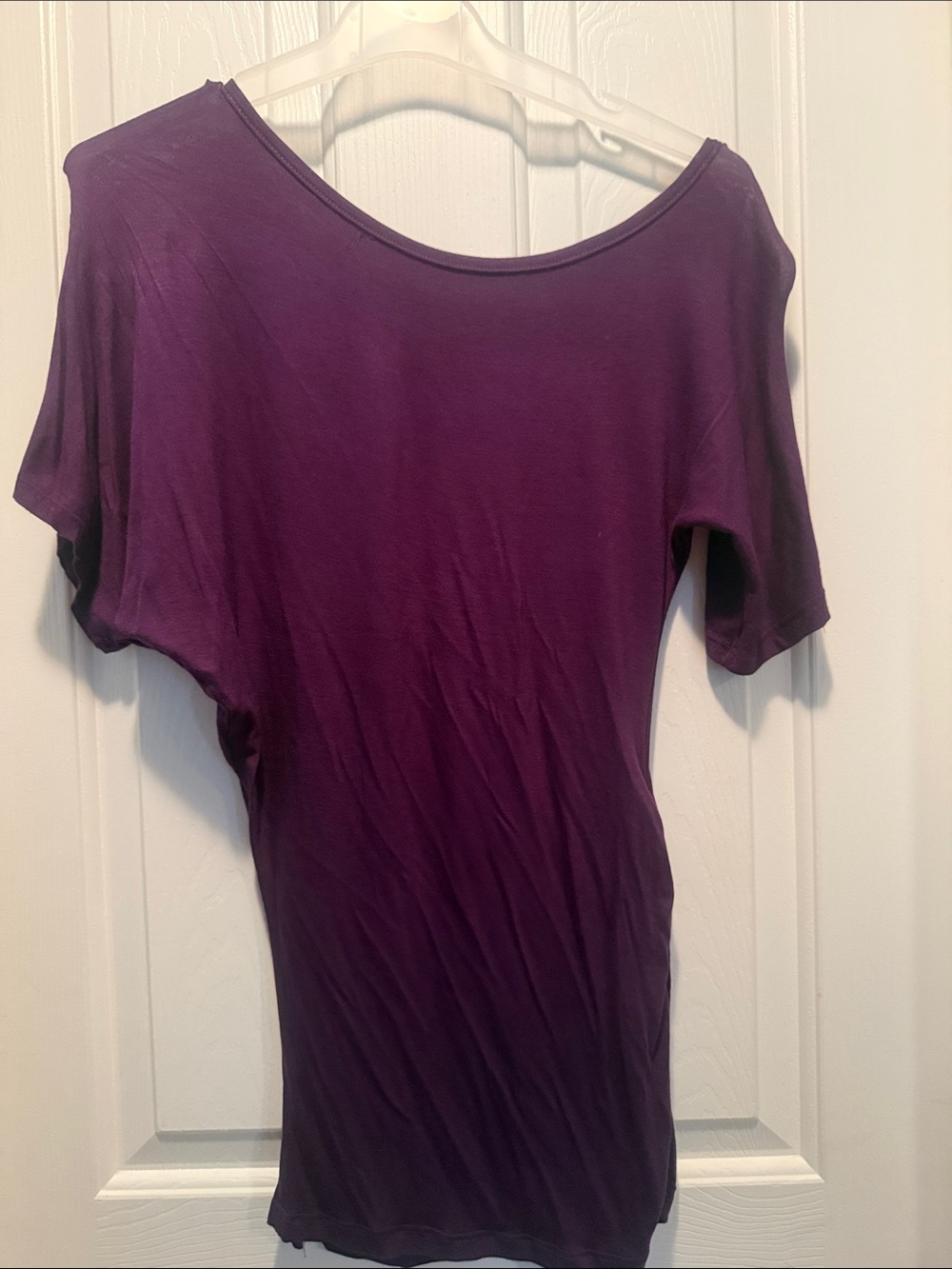 Women's Scoop Neck Short Sleeve Tee in Deep Purple